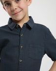 Camisa manga corta kids Classic azul - Algodón orgánico - Frøens