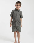 Camisa manga corta kids Hawaii olivo - Algodón orgánico