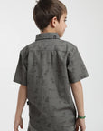 Camisa manga corta kids Hawaii olivo - Algodón orgánico