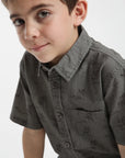 Camisa manga corta kids Hawaii olivo - Algodón orgánico