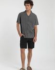 Camisa manga corta Manly grafito - Algodón orgánico
