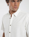 Camisa manga corta Lino blanco - Lino