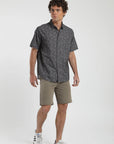 Camisa manga corta Floral grafito - Algodón orgánico
