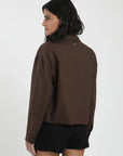 Chaqueta mujer Lirio café - Lino