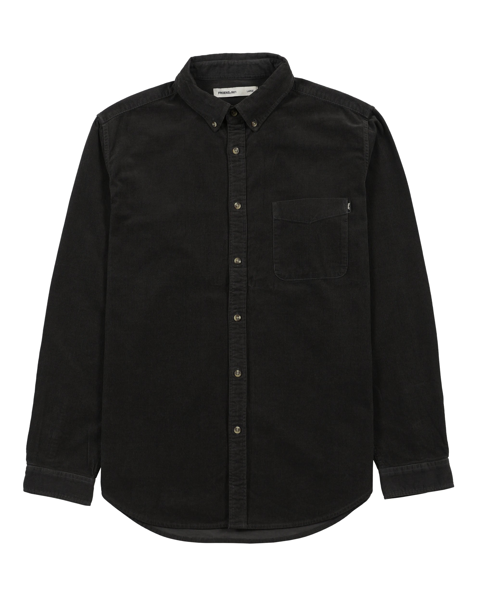 Camisa manga larga Corduroy grafito - Algodón orgánico - Frøens