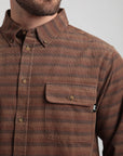 Camisa manga larga hombre Corduroy yarn camel - Algodón orgánico corduroy