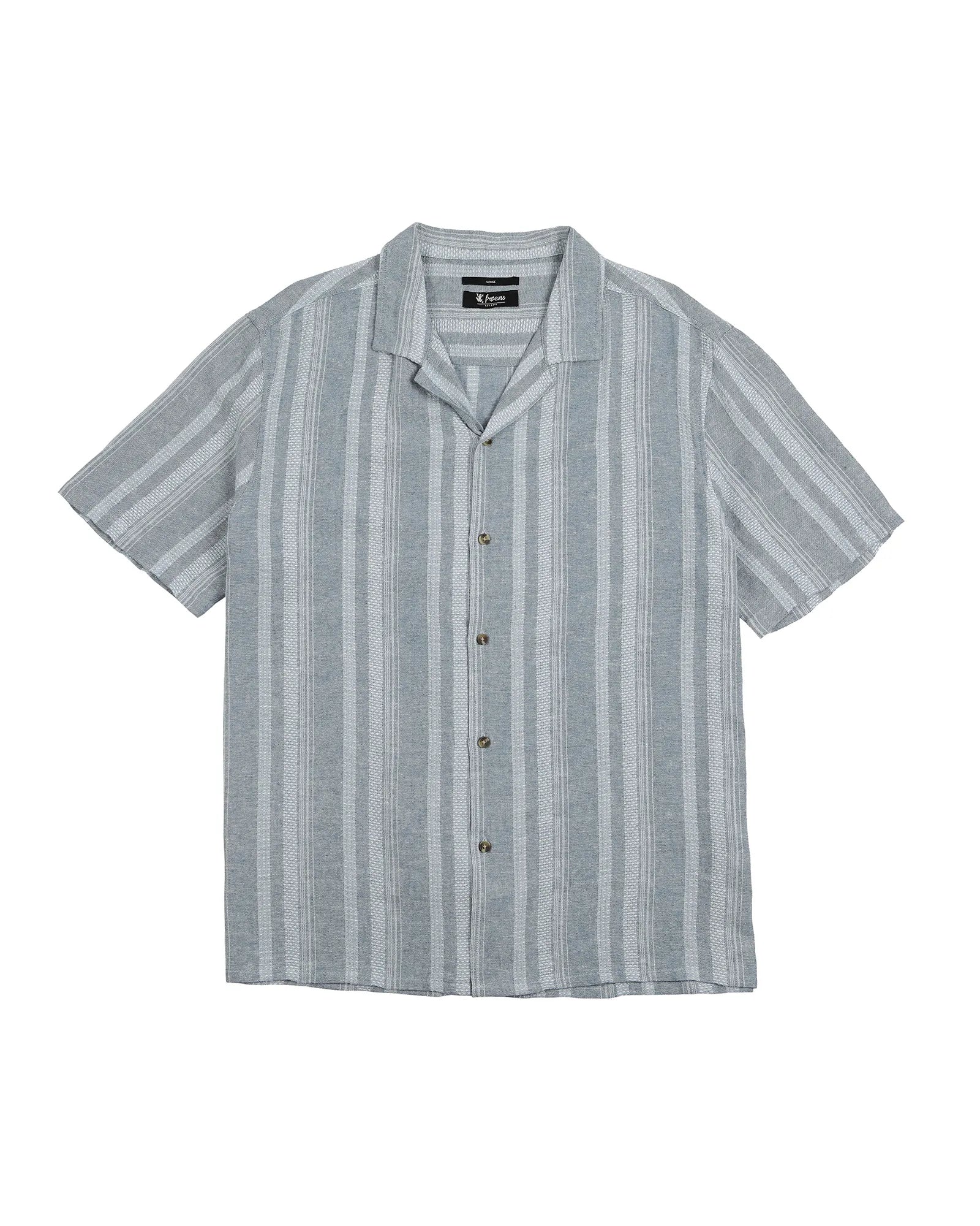 Camisa manga corta Jervis celeste - Lino