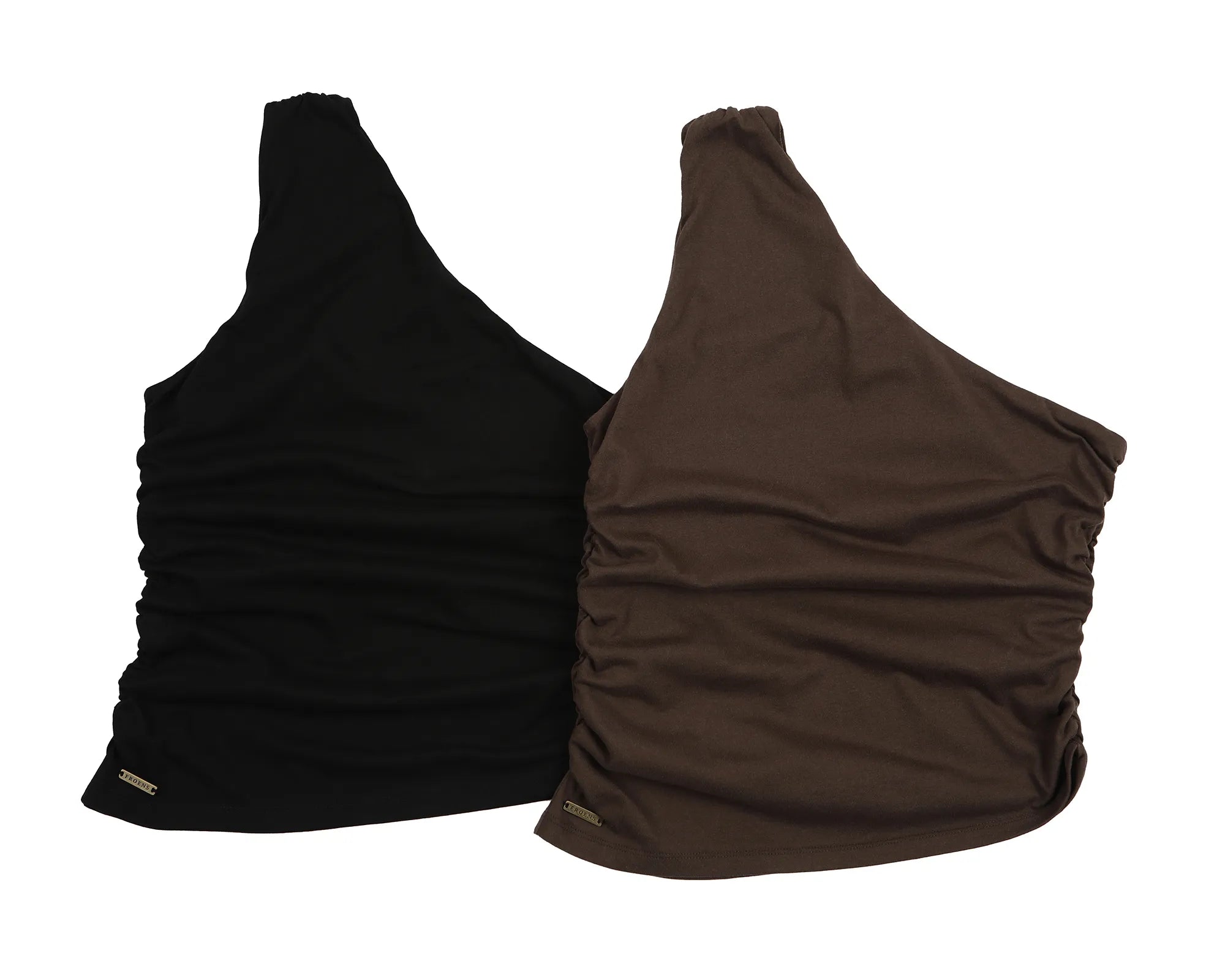 Polera mujer Drapeada café - Algodón orgánico - Frøens