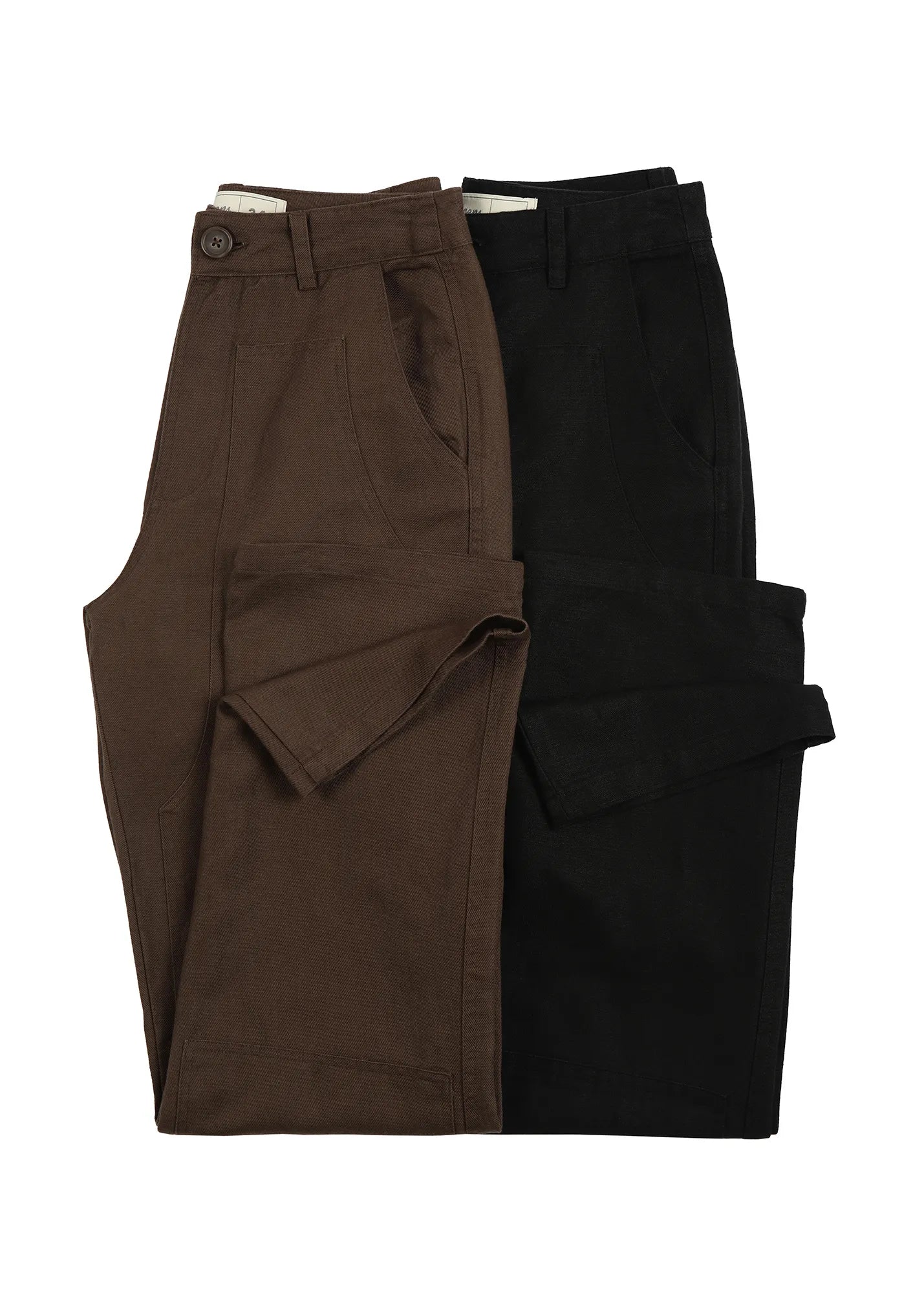 Pantalón mujer Iris café - Lino - Frøens