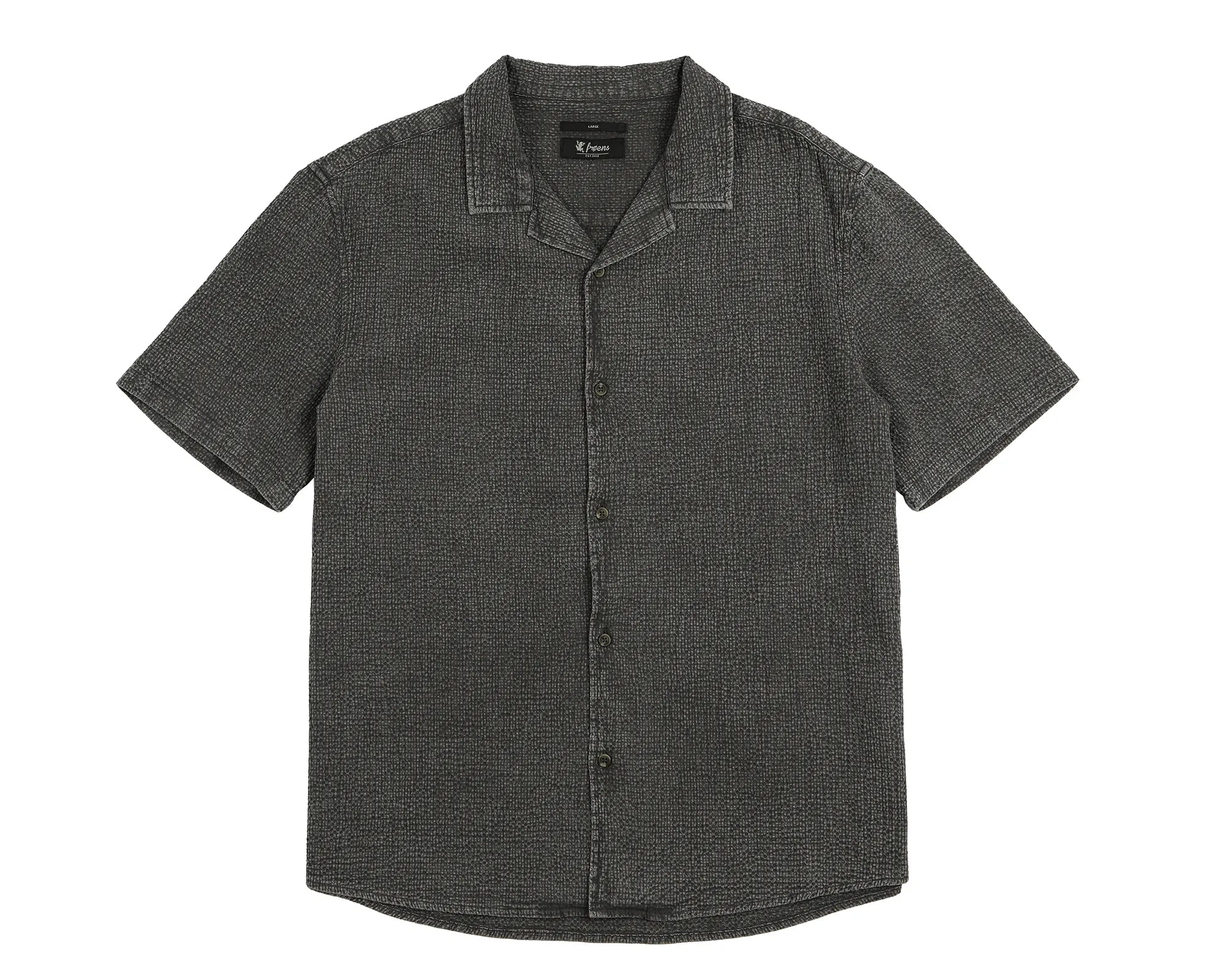 Camisa manga corta Manly grafito - Algodón orgánico