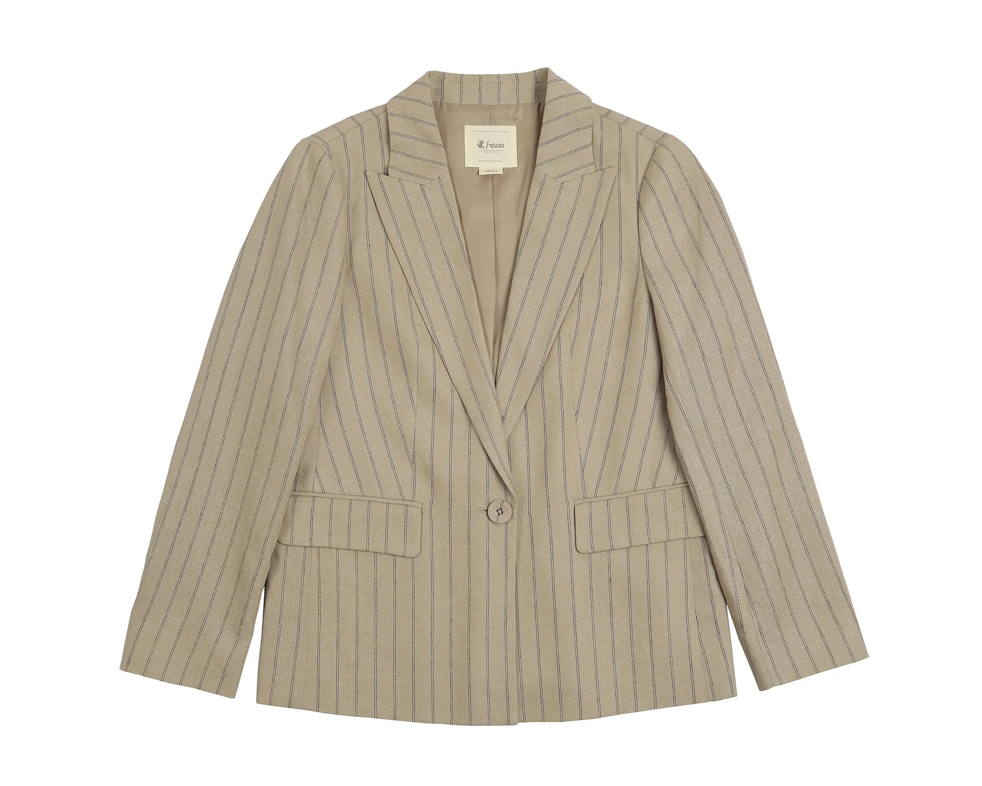 Blazer Alondra rayas beige - Lino