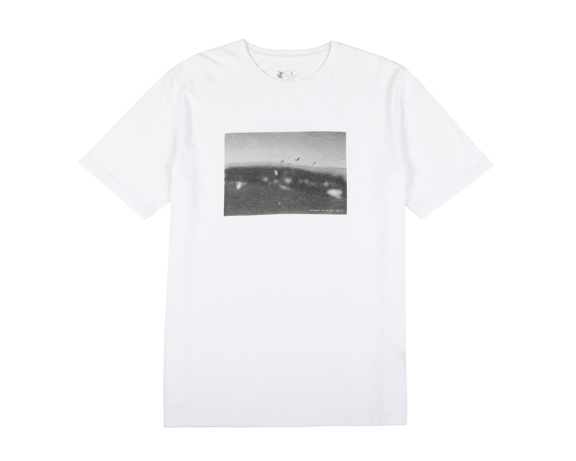 Polera manga corta hombre Foto Océano blanco - Algodón orgánico - Frøens