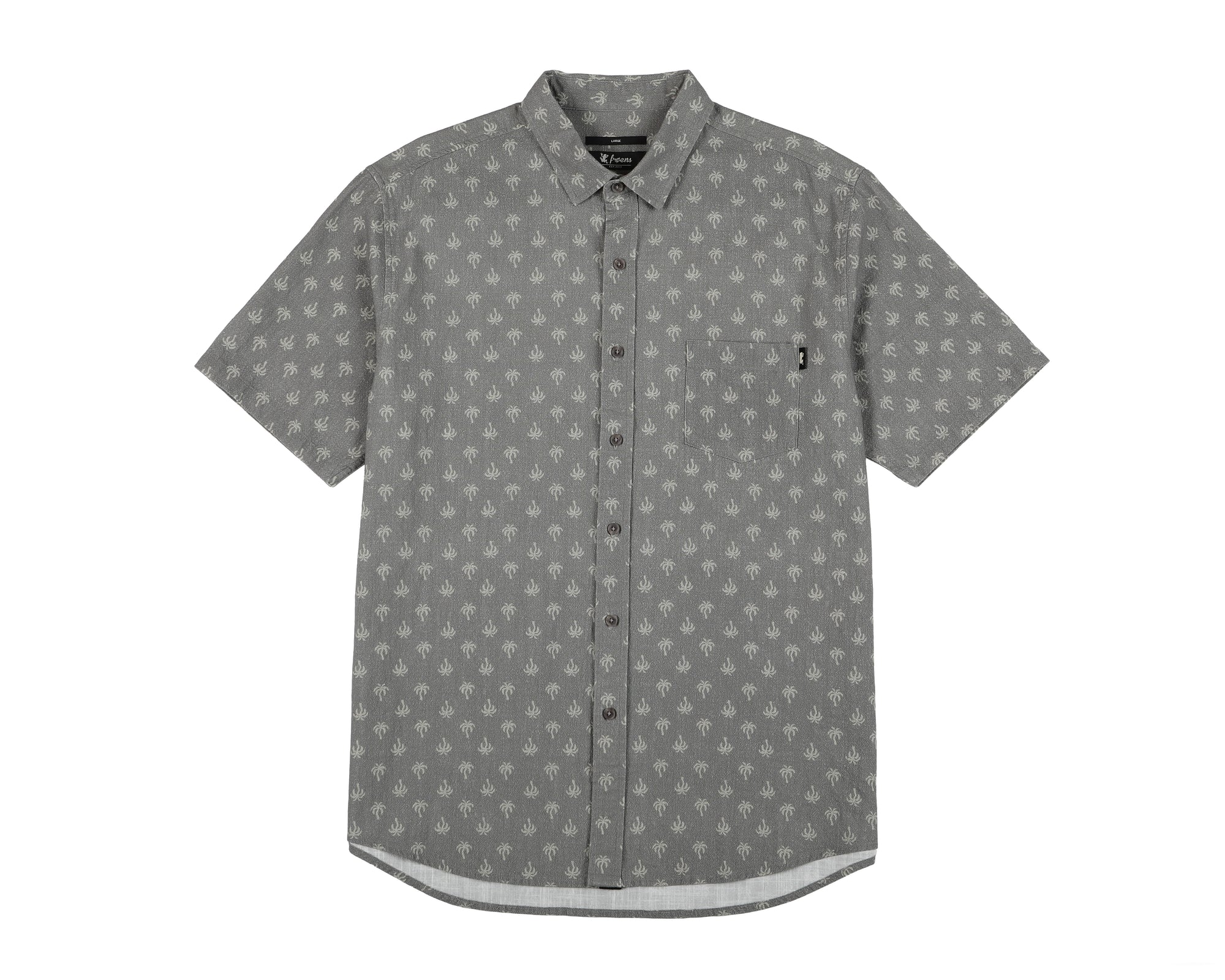 Camisa manga corta texture Palmeras olivo - Algodón orgánico - Frøens