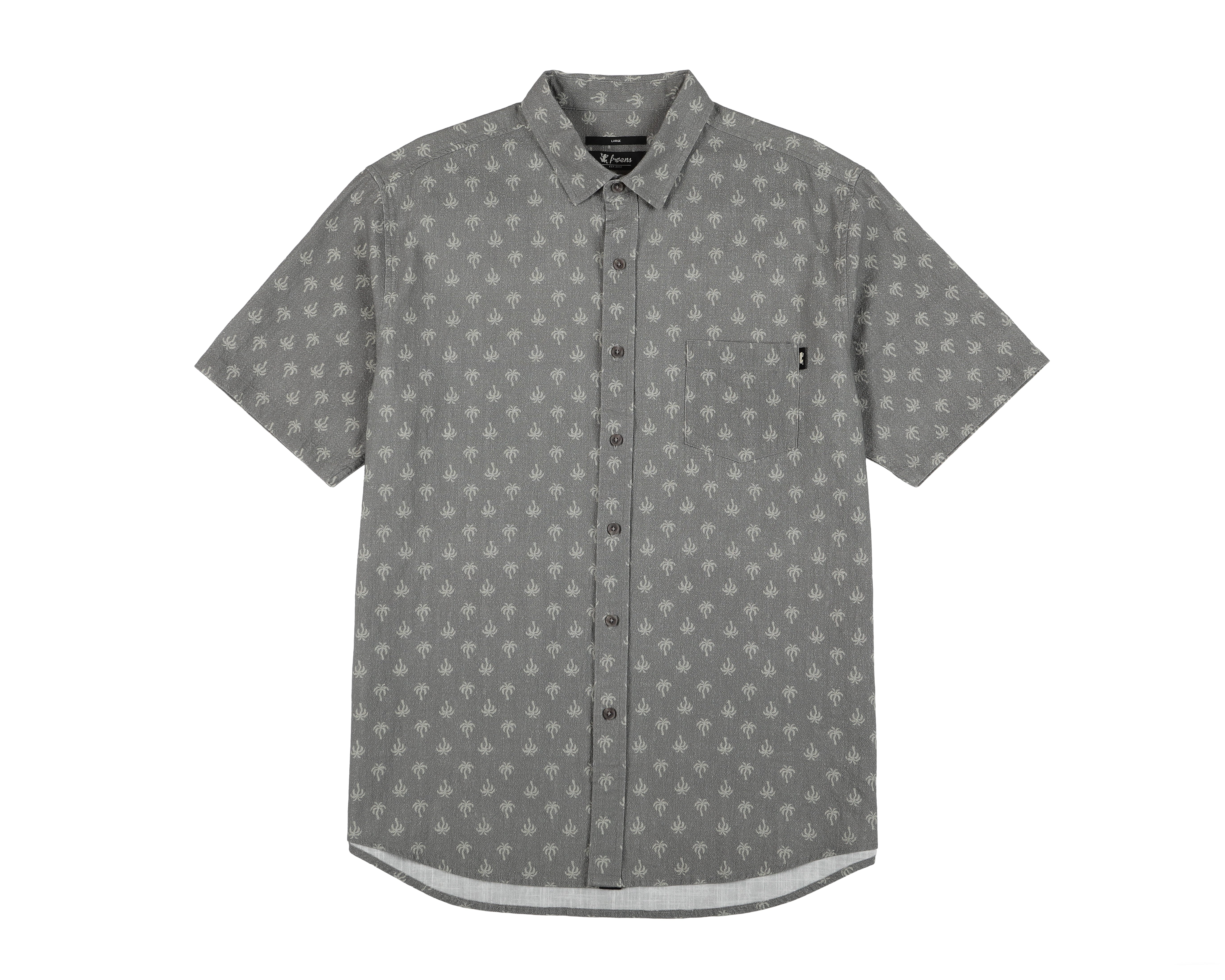 Camisa manga corta texture Palmeras olivo - Algodón orgánico