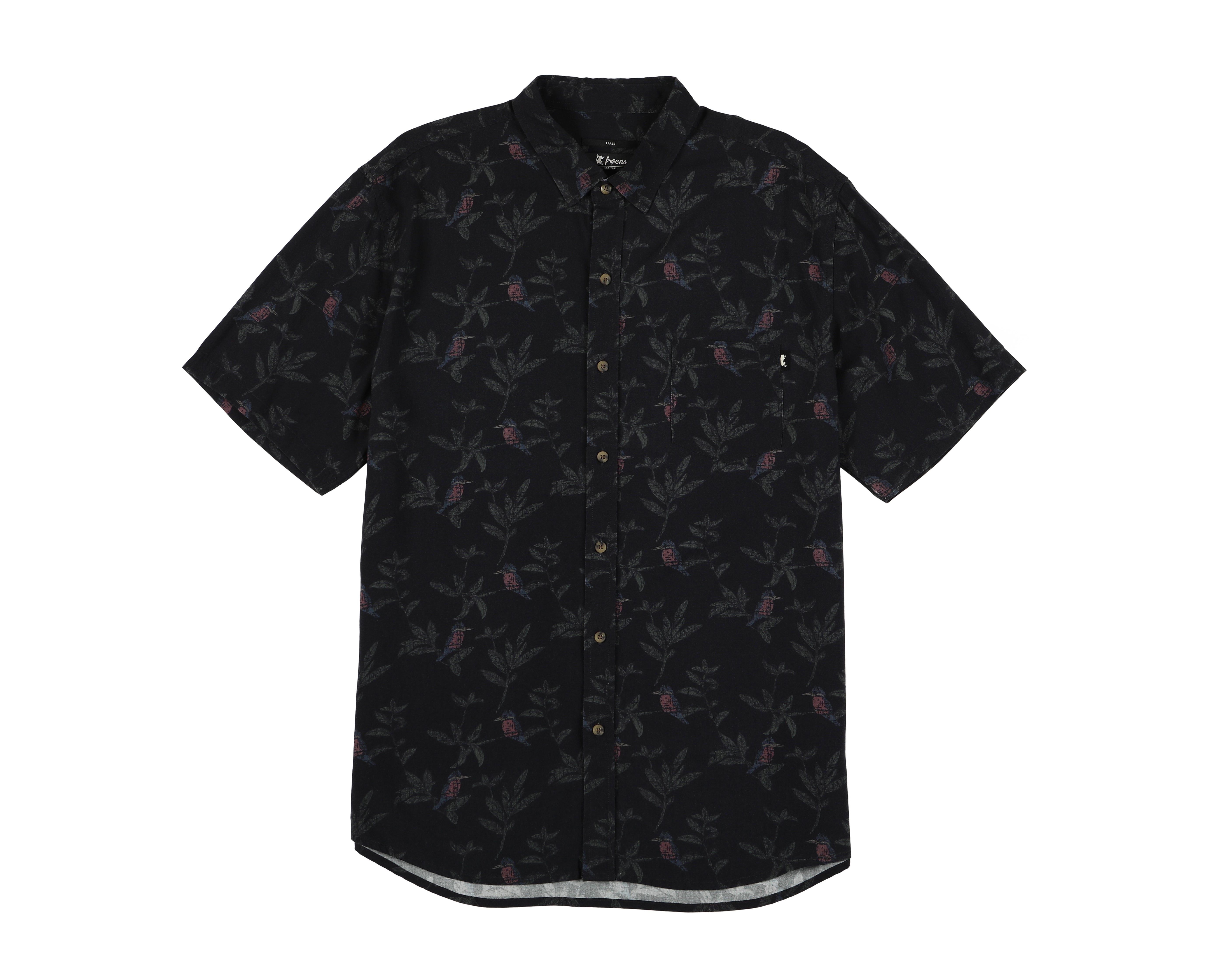 Camisa manga corta Martín Pescador negro