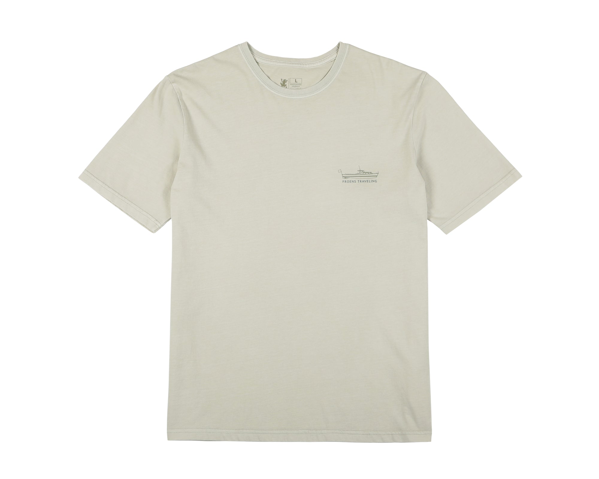 Polera manga corta hombre Bote beige - Algodón orgánico - Frøens