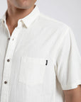 Camisa manga corta Texture blanco - Algodón orgánico - Frøens
