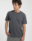 Polera manga corta hombre Plain grafito - Algodón orgánico
