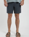 Short hombre Lino azul