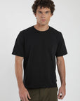 Polera manga corta hombre Plain negro - Algodón orgánico