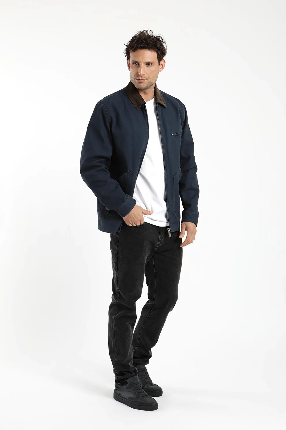 Chaqueta hombre Pampa azul - Algodón orgánico - Frøens