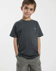 Polera manga corta kids Palmera azul - Algodón orgánico - Frøens