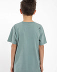 Polera manga corta kids Sol petróleo - Algodón orgánico
