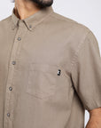 Camisa manga corta Basic olivo - Algodón orgánico