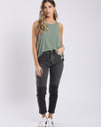 Jeans straight mujer Bicolor gris