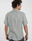 Camisa manga corta verde - Lino