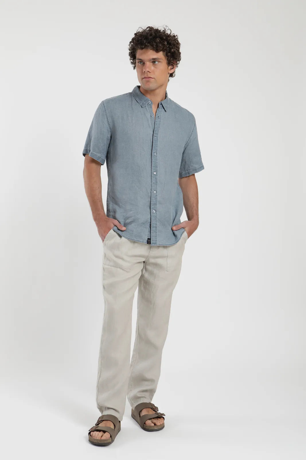 Pantalón hombre de Lino crudo