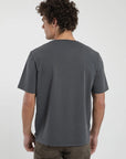 Polera manga corta hombre Heavyweight Plain grafito - Algodón orgánico