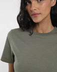 Polera mujer manga corta Round verde - Algodón orgánico - Frøens