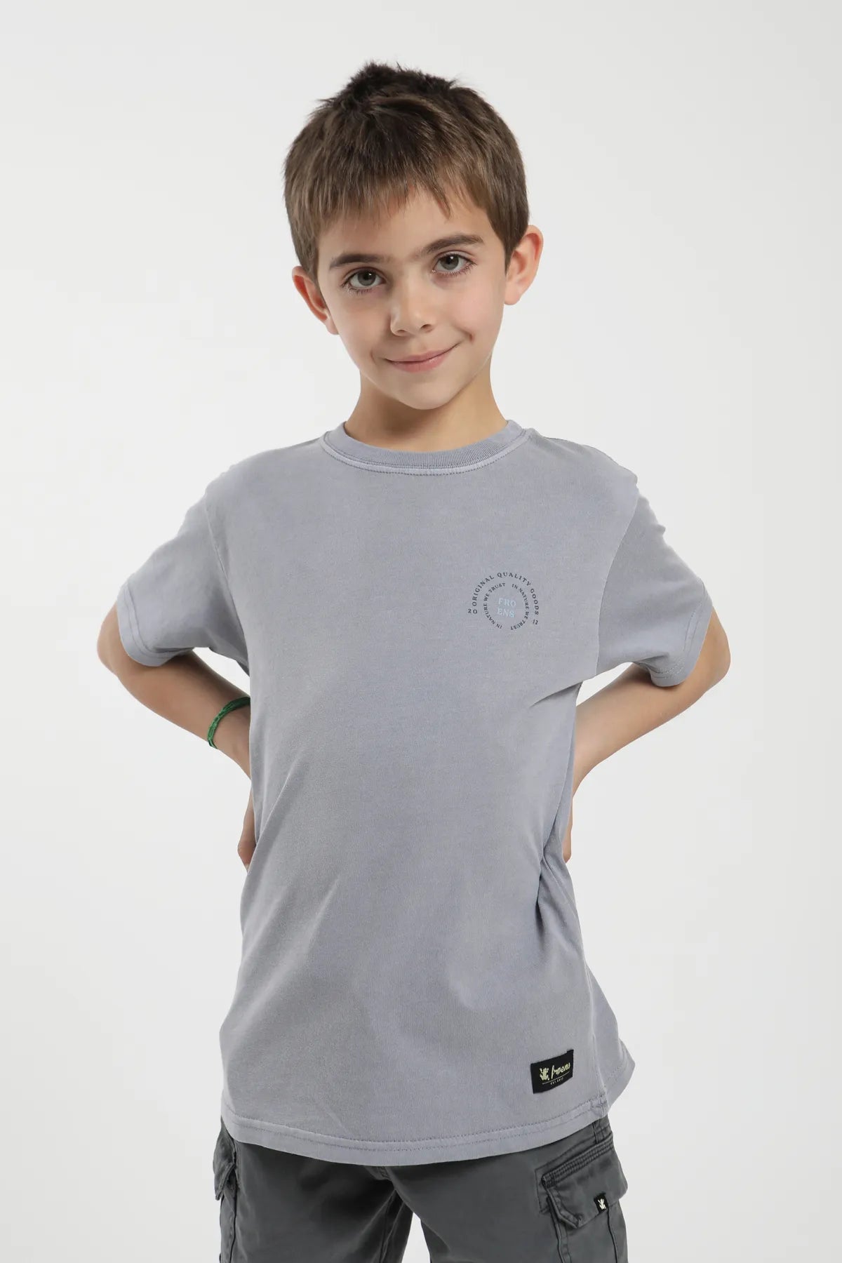 Polera manga corta niño Text lila - 2