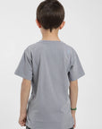 Polera manga corta kids Text lila - Algodón orgánico