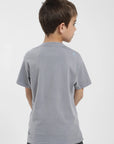 Polera manga corta kids Text lila - Algodón orgánico