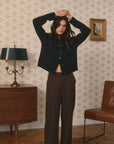 Pantalón mujer Moca café - Lana