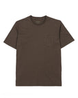 Polera manga corta hombre Bolsillo café
