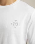 Polera manga corta hombre Logo text blanco - Algodón orgánico.