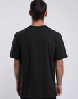 Polera manga corta hombre Plain negro - Algodón orgánico