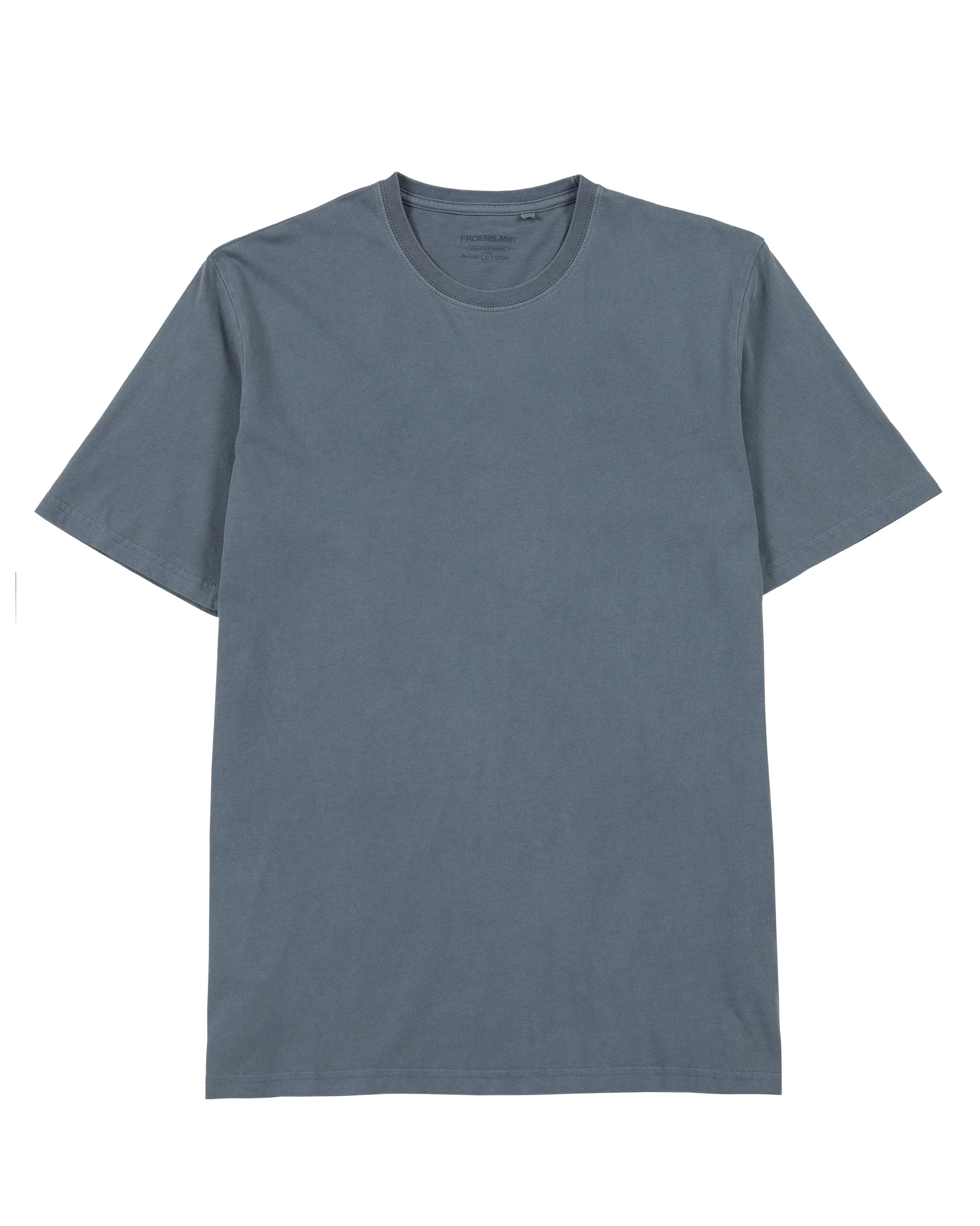Polera manga corta hombre Plain azul - Algodón orgánico - Frøens