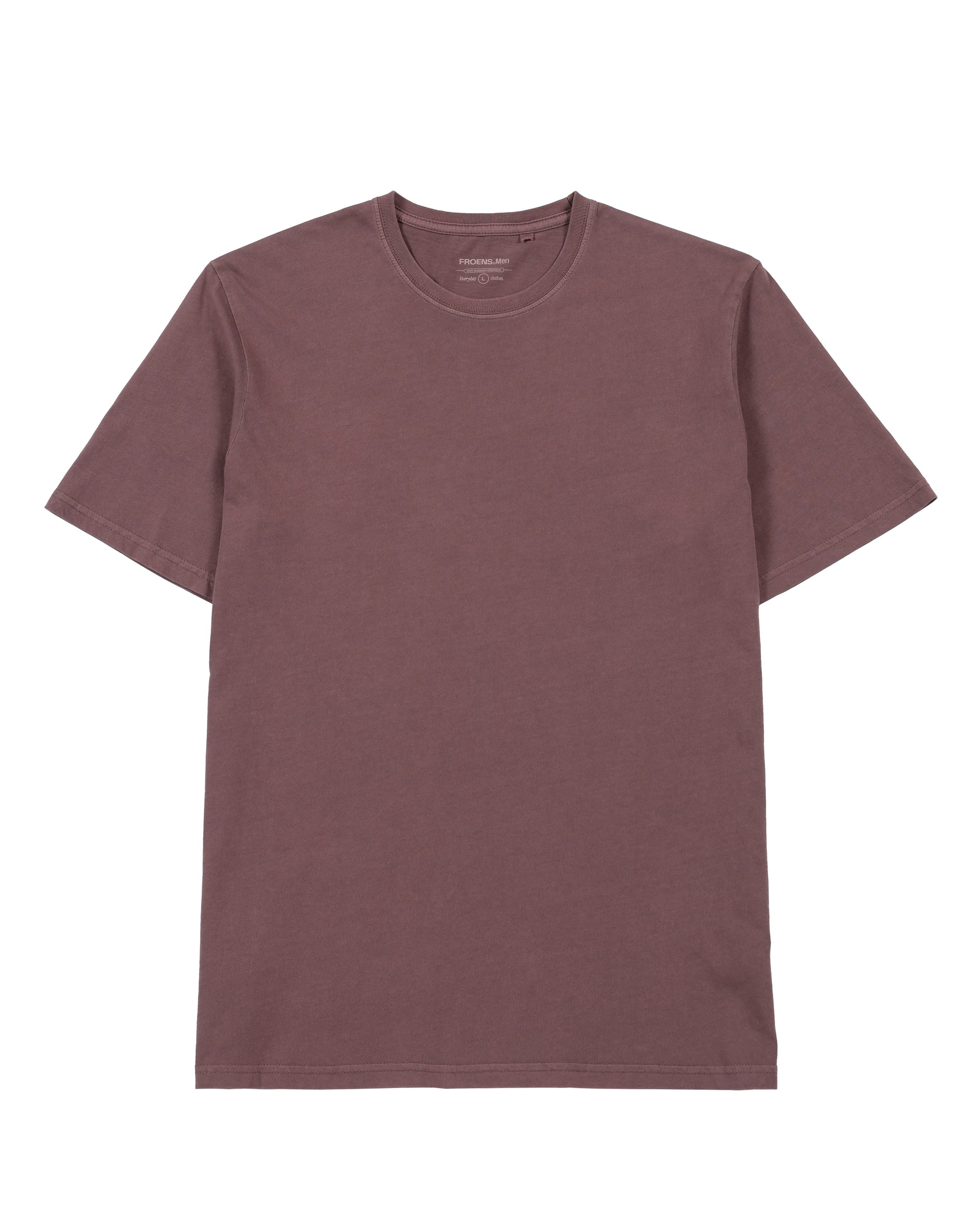 Polera manga corta hombre Plain burdeo - Algodón orgánico - Frøens