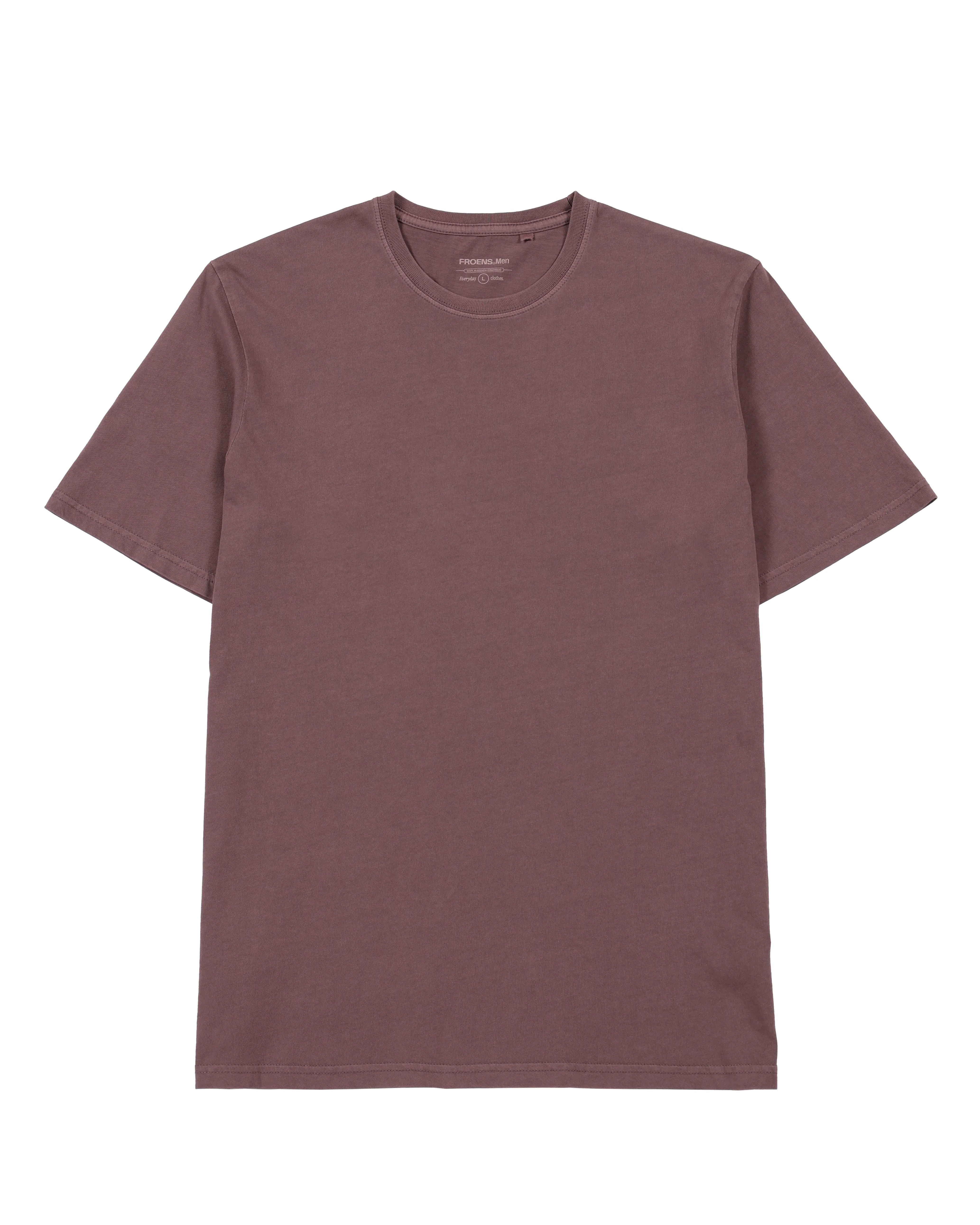 Polera manga corta hombre Plain burdeo - Algodón orgánico - Frøens