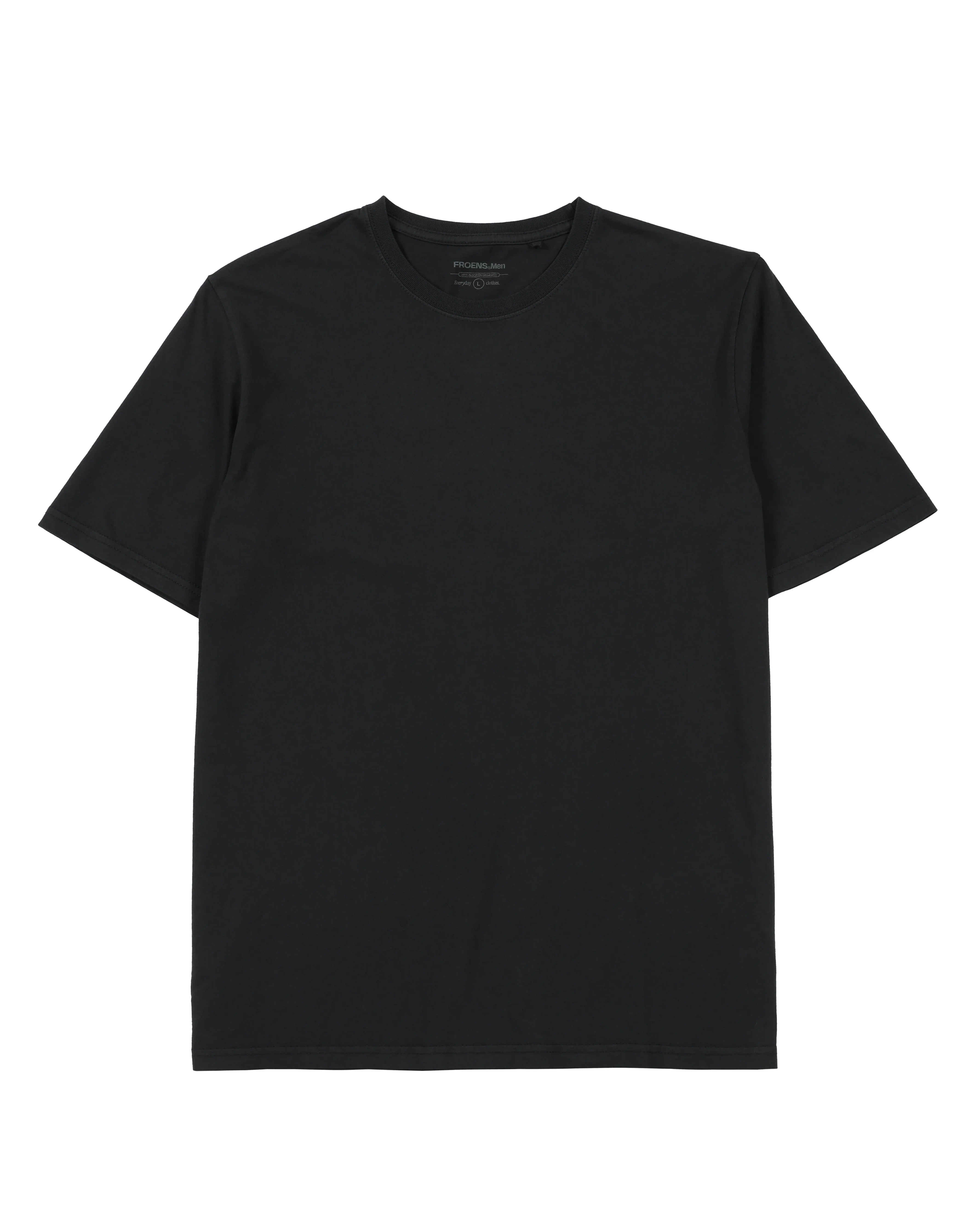 Polera manga corta hombre Plain negro - Algodón orgánico - Frøens
