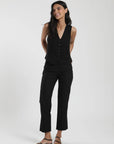 Vest Sándalo negro - Lino - Frøens