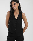 Vest Sándalo negro - Lino - Frøens