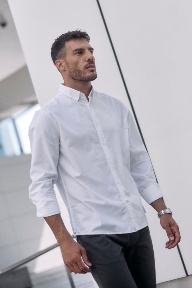 Label - Camisa manga larga Ox blanco