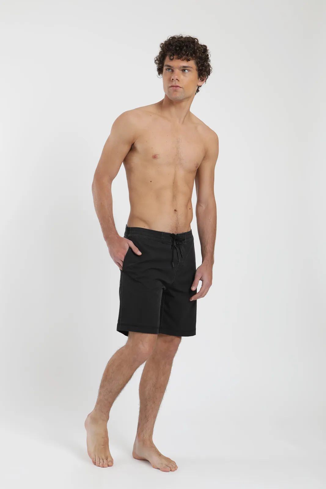 Traje de Baño hombre Surf Lavado negro - Poliéster reciclado