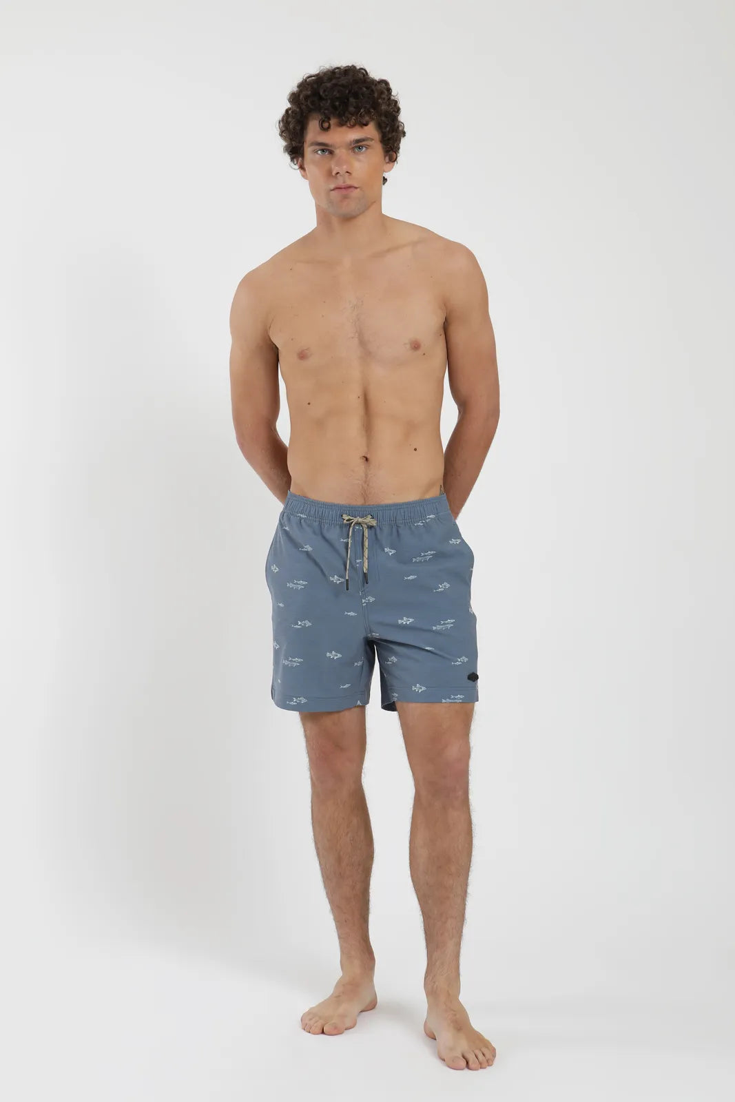 Traje de Baño hombre Trunk Pez azul - Poliéster reciclado - Frøens