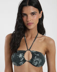 Bikini top Pipa verde - Poliéster reciclado